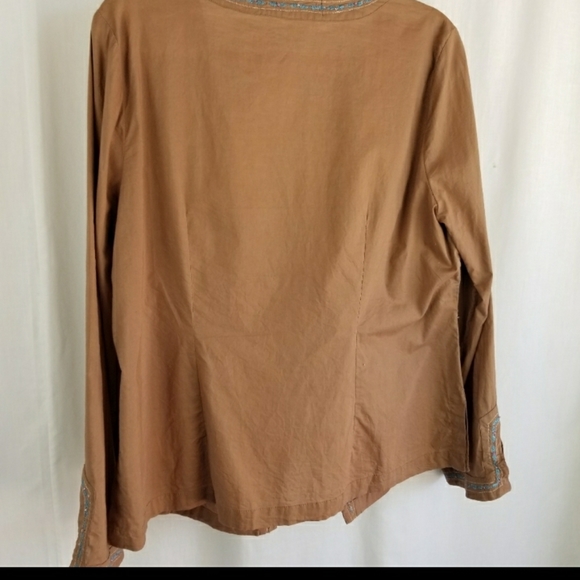 👑22/24 Venezia turquoise beaded tie top jacket - Picture 6 of 8